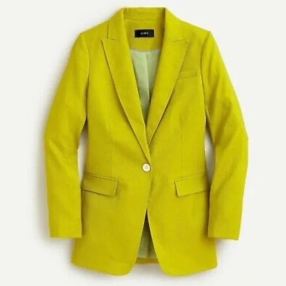 J.Crew Long Parke Linen Blazer
